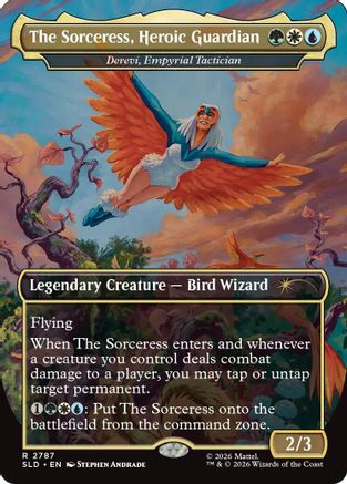 The Sorceress, Heroic Guardian - Derevi, Empyrial Tactician (SLD-2787) - Secret Lair Drop Series Foil | Grognard Games