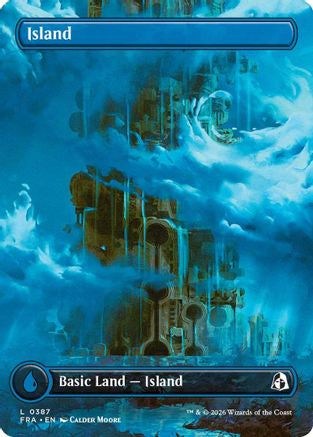 Island (Borderless) (0387) (FRA-387) - Reality Fracture Foil | Grognard Games