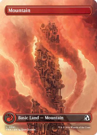 Mountain (Borderless) (0391) (FRA-391) - Reality Fracture Foil | Grognard Games