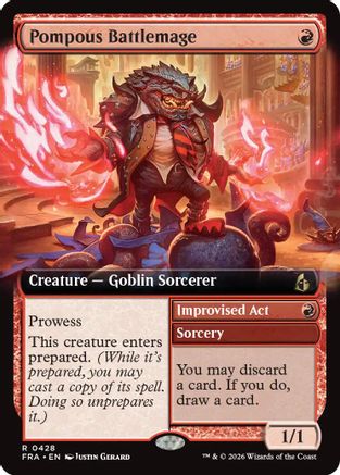 Pompous Battlemage (Extended Art) (FRA-428) - Reality Fracture | Grognard Games