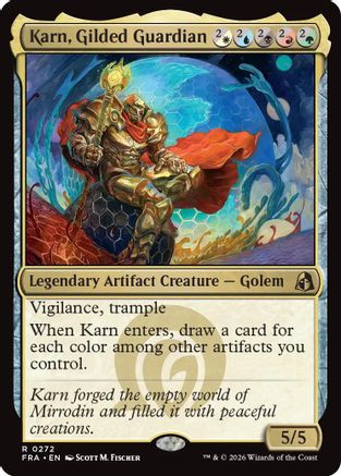 Karn, Gilded Guardian (FRA-272) - Reality Fracture Foil | Grognard Games