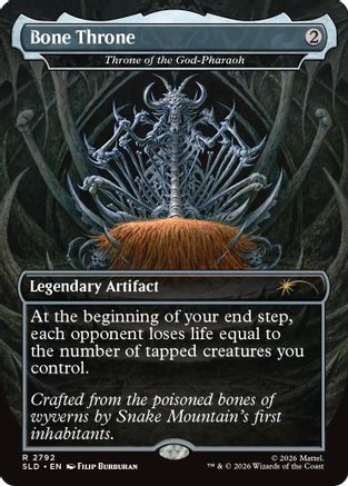 Bone Throne - Throne of the God-Pharaoh (SLD-2792) - Secret Lair Drop Series Foil | Grognard Games