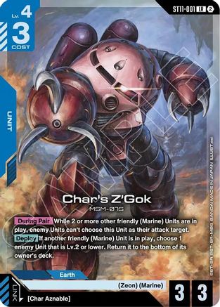 Char's Z'Gok - Starter Deck 11 Aquatic Assault (ST11-001) Holofoil | Grognard Games