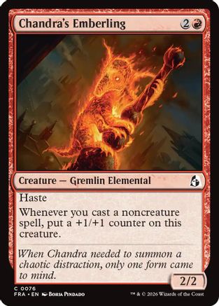 Chandra's Emberling (FRA-076) - Reality Fracture Foil | Grognard Games