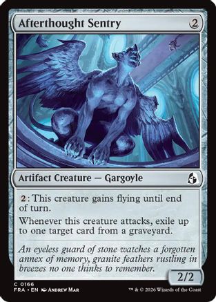Afterthought Sentry (FRA-166) - Reality Fracture Foil | Grognard Games