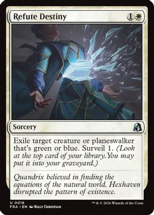Refute Destiny (FRA-018) - Reality Fracture Foil | Grognard Games