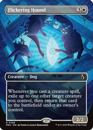Flickering Hound (Borderless) (FRA-359) - Reality Fracture | Grognard Games