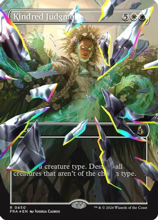 Kindred Judgment (Borderless) (Facet Foil) (FRA-450) - Reality Fracture Foil | Grognard Games