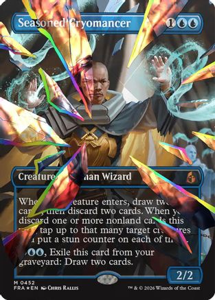 Seasoned Cryomancer (Borderless) (Fcet Foil) (0452) (FRA-452) - Reality Fracture Foil | Grognard Games