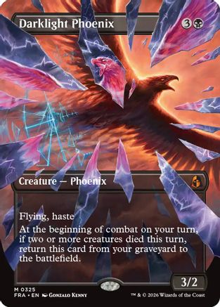 Darklight Phoenix (Borderless) (0325) (FRA-325) - Reality Fracture | Grognard Games