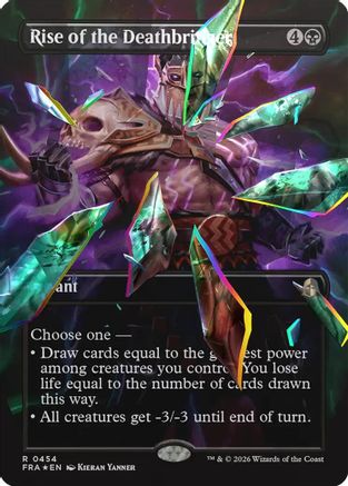 Rise of the Deathbringer (Borderless) (Facet Foil) (FRA-454) - Reality Fracture Foil | Grognard Games