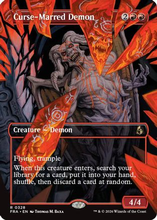 Curse-Marred Demon (Borderless) (FRA-328) - Reality Fracture Foil | Grognard Games