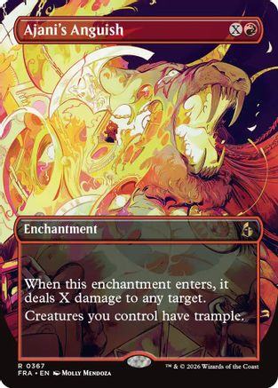 Ajani's Anguish (Borderless) (FRA-367) - Reality Fracture | Grognard Games