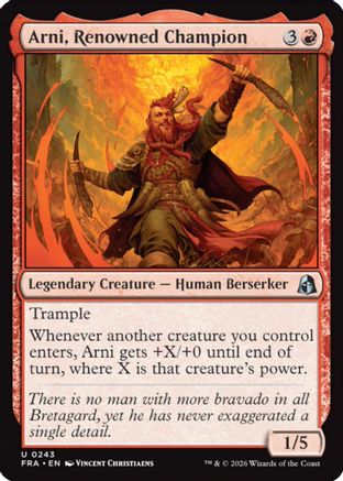 Arni, Renowned Champion (FRA-243) - Reality Fracture Foil | Grognard Games