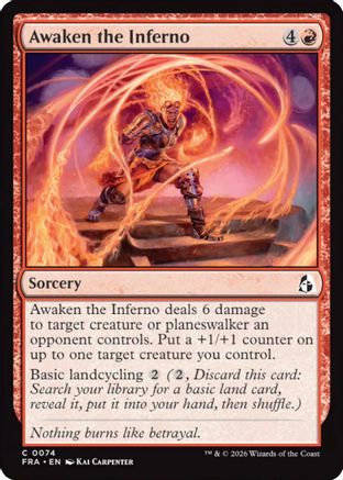 Awaken the Inferno (FRA-074) - Reality Fracture Foil | Grognard Games