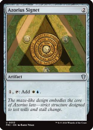 Azorius Signet (-053) - Commander: Reality Fracture | Grognard Games