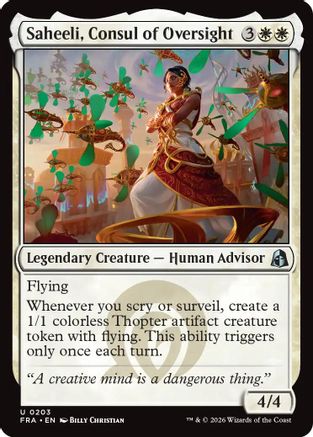 Saheeli, Consul of Oversight (FRA-203) - Reality Fracture | Grognard Games