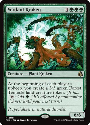 Verdant Kraken (FRA-118) - Reality Fracture Foil | Grognard Games
