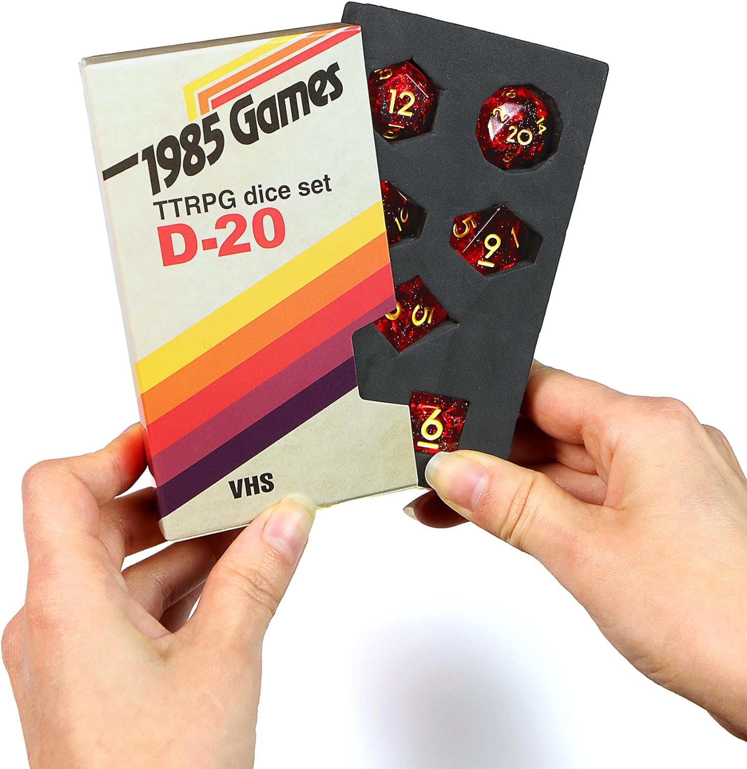 1985 Games VHS Dice: Ruby Red | Grognard Games