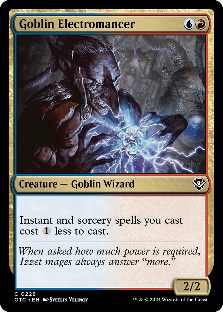 Goblin Electromancer [Outlaws of Thunder Junction Commander] | Grognard Games