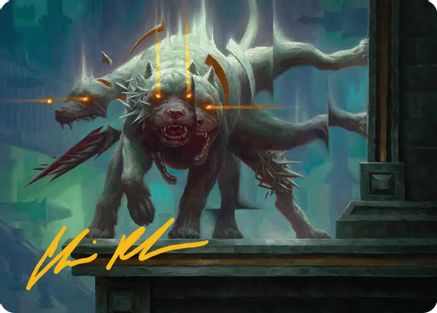 Flickering Hound Art Card (2/54) (Gold-Stamped Signature) (ASFRA-002) - Art Series: Reality Fracture | Grognard Games