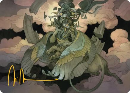 Sphinx of False Conclusions Art Card (Gold-Stamped Signature) (ASFRA-007) - Art Series: Reality Fracture | Grognard Games