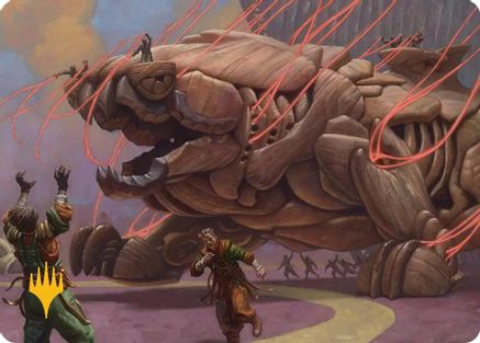 Craterclaw Colossus Art Card (Gold-Stamped) (ASFRA-016) - Art Series: Reality Fracture | Grognard Games