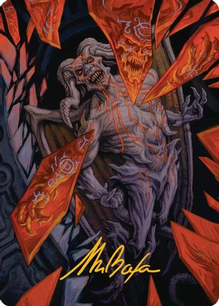 Curse-Marred Demon Art Card (Gold-Stamped Signature) (ASFRA-037) - Art Series: Reality Fracture | Grognard Games