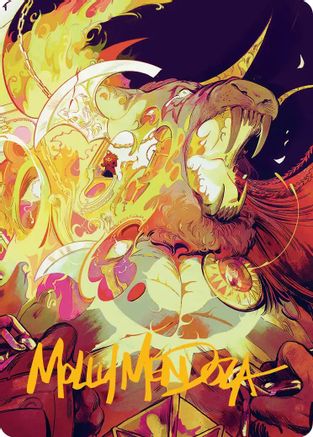 Ajani's Anguish Art Card (Gold-Stamped Signature) (ASFRA-048) - Art Series: Reality Fracture | Grognard Games
