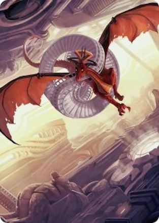 Draconic Visitor Art Card (ASFRA-049) - Art Series: Reality Fracture | Grognard Games