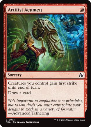 Artifist Acumen (FRA-073) - Reality Fracture Foil | Grognard Games