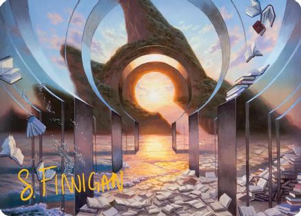 Deserted Beach Art Card (Gold-Stamped Signature) (ASFRA-030) - Art Series: Reality Fracture | Grognard Games
