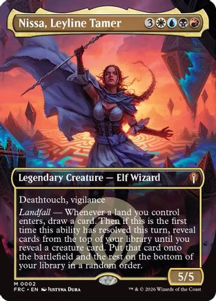 Nissa, Leyline Tamer (Borderless) (FRC-002) - Commander: Reality Fracture | Grognard Games