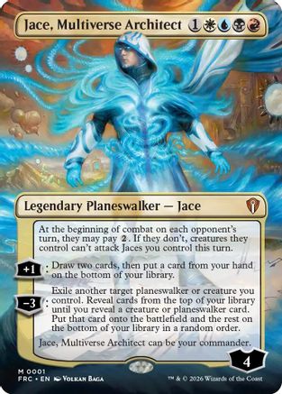 Jace, Multiverse Architect (Borderless) (-001) - Commander: Reality Fracture Foil | Grognard Games