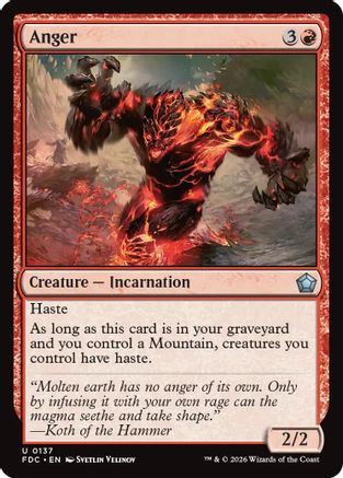 Anger (FDC-137) - Commander: Foundations | Grognard Games