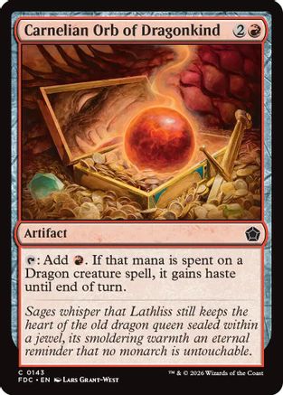 Carnelian Orb of Dragonkind (FDC-143) - Commander: Foundations | Grognard Games