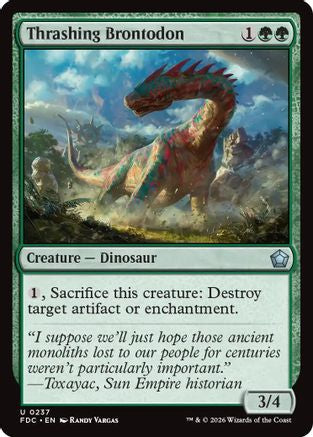 Thrashing Brontodon (FDC-237) - Commander: Foundations | Grognard Games
