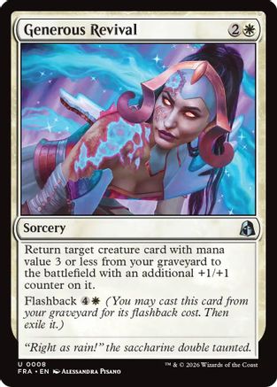 Generous Revival (FRA-008) - Reality Fracture Foil | Grognard Games