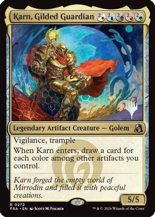Karn, Gilded Guardian (PPFRA-272) - Promo Pack: Reality Fracture | Grognard Games