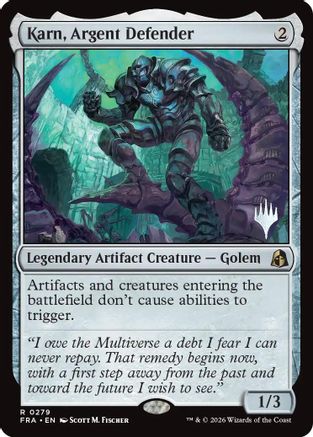 Karn, Argent Defender (PPFRA-279) - Promo Pack: Reality Fracture | Grognard Games