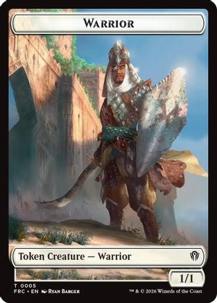 Warrior // Shark Double-Sided Token (FRC-5 // 6) - Commander: Reality Fracture | Grognard Games