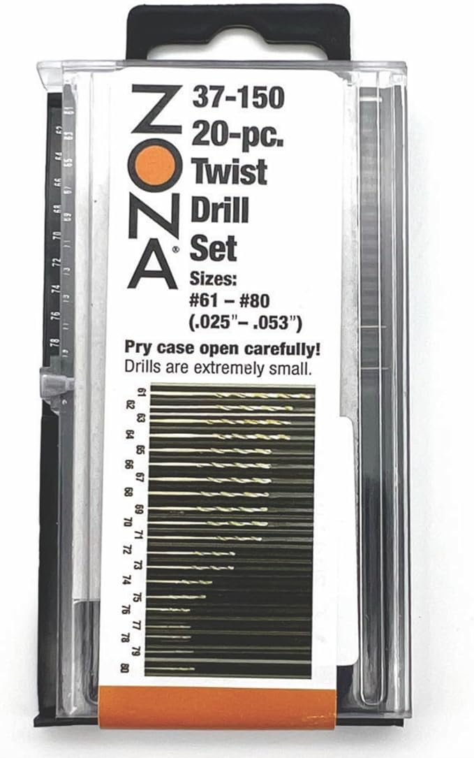 Zona 20 pc. Twist Drill Set | Grognard Games