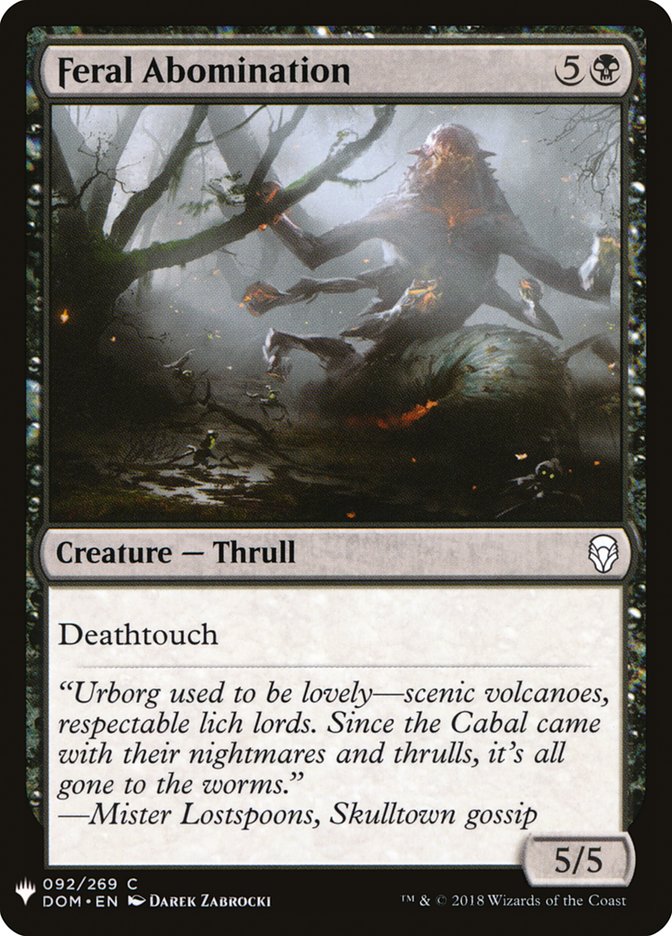 Feral Abomination [Mystery Booster] | Grognard Games