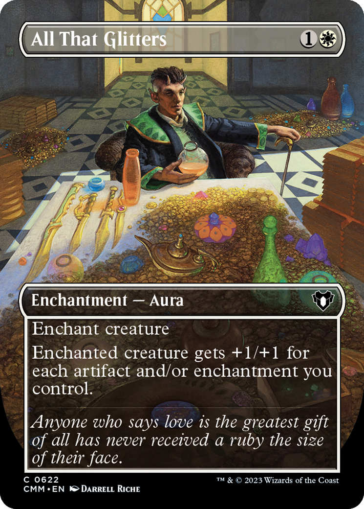 All That Glitters (Borderless Alternate Art) [Commander Masters] | Grognard Games