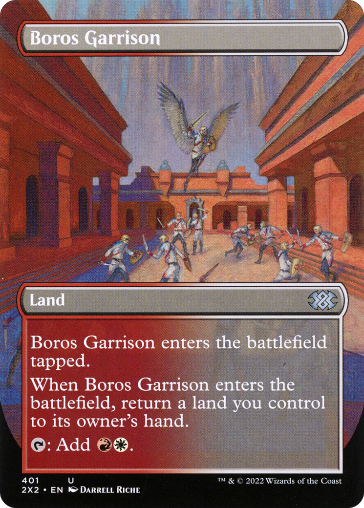 Boros Garrison (Borderless Alternate Art) [Double Masters 2022] | Grognard Games