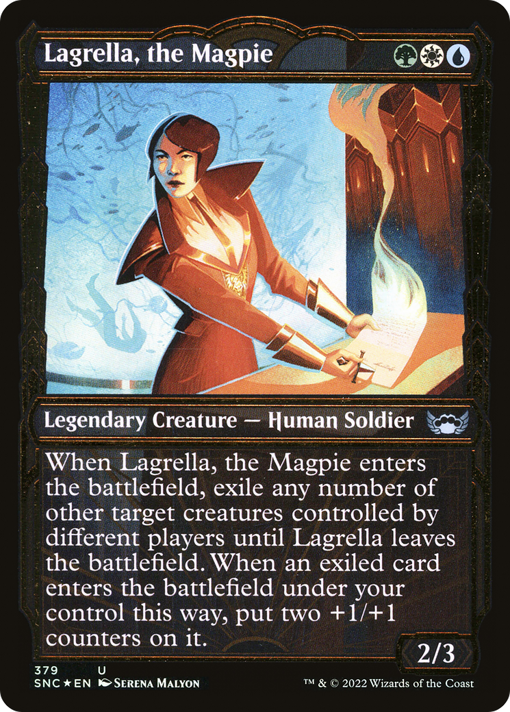 Lagrella, the Magpie (Showcase Golden Age Gilded Foil) [Streets of New Capenna] | Grognard Games