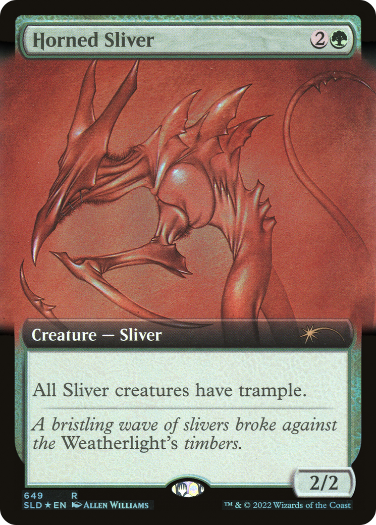 Horned Sliver (Extended Art) [Secret Lair Drop Promos] | Grognard Games