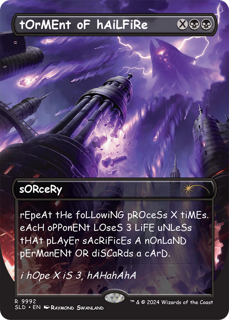 Torment of Hailfire (SLD-9992) - Secret Lair Drop (Borderless) Foil | Grognard Games