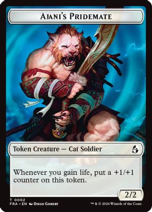 Ajani's Pridemate // Ajani Resolute Double-Sided Token (FRA-2 // 16) - Reality Fracture | Grognard Games