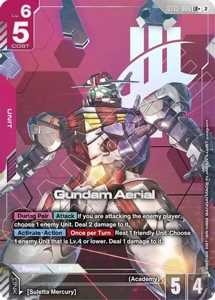 Gundam Aerial (LR+) - Starter Deck 13 Silent Barrage (ST13-006) Holofoil | Grognard Games